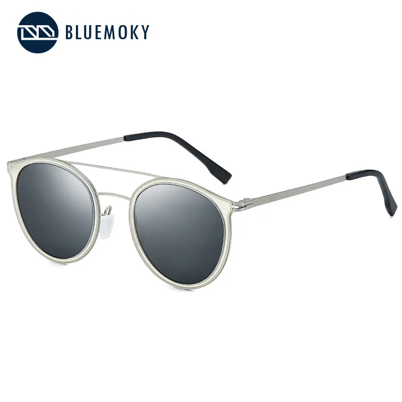 Женские поляризационные солнцезащитные очки BLUEMOKY круглый светильник модные UV400