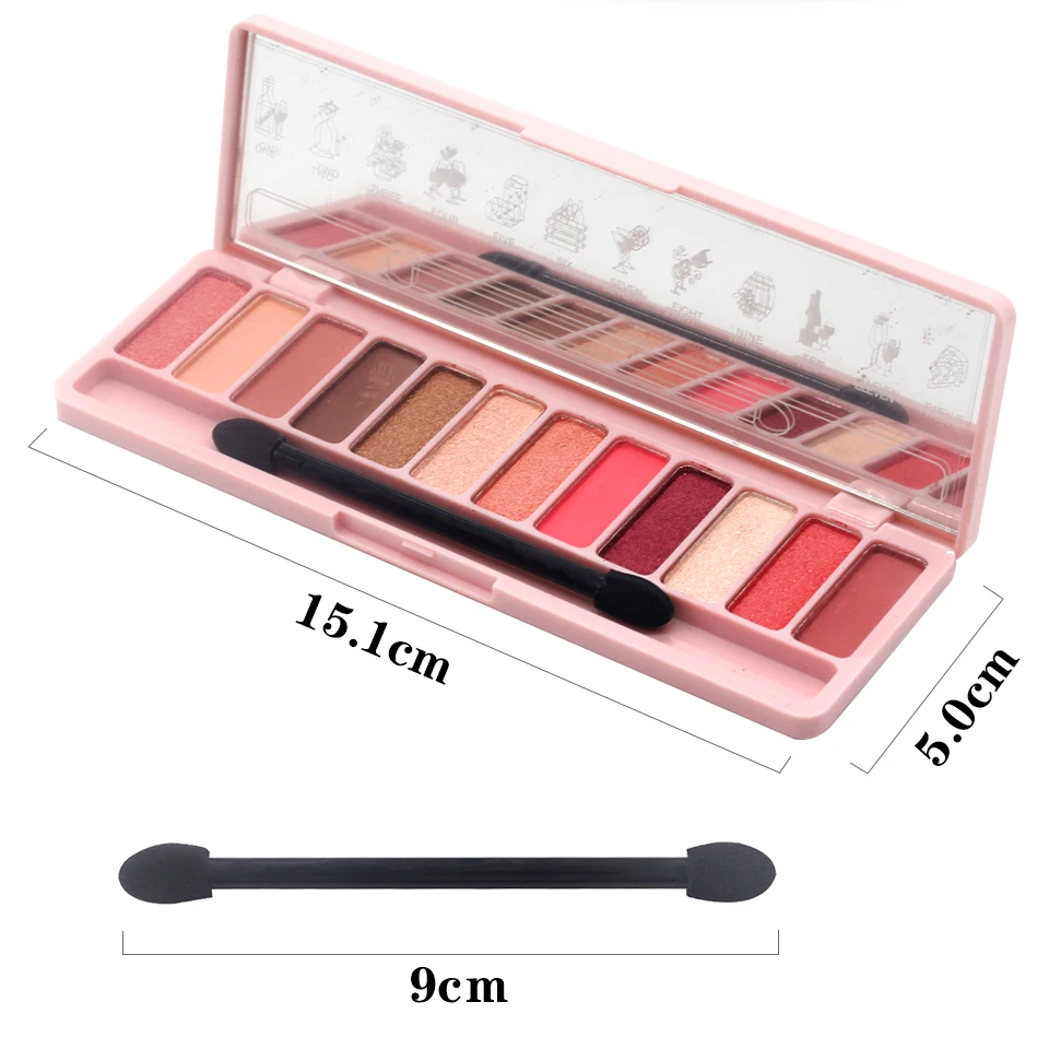 Блестящие тени для век Палитра мерцающие матовые нюдовые водостойкий