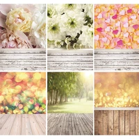 shengyongbao vinyl custom photography backdrops prop flower and wood planks photo studio background 91223sf 59