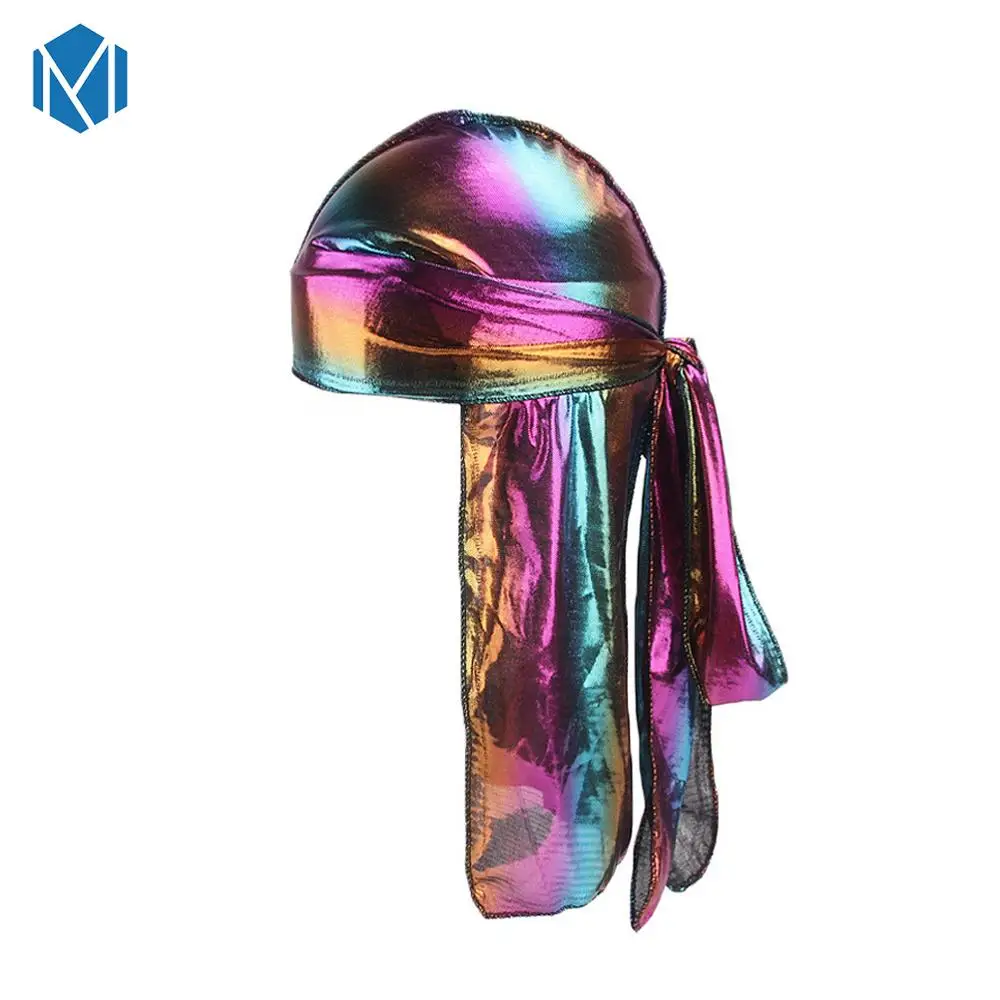 Type 14 Шелк дюраг Атлас мужской Durags парик бандана пиратская шляпа бандо Cheveux Женская повязка на голову эластичная повязка Haarbanden Voor Vrouwen - Цвет: Type 14