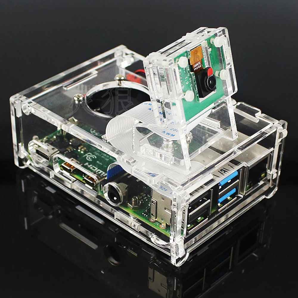 

CAMEIDO R20 Raspberry Pi 5MP Camera Module Board with Acrylic Holder Bracket Webcam Video for Raspberry Pi 4 Camera Case
