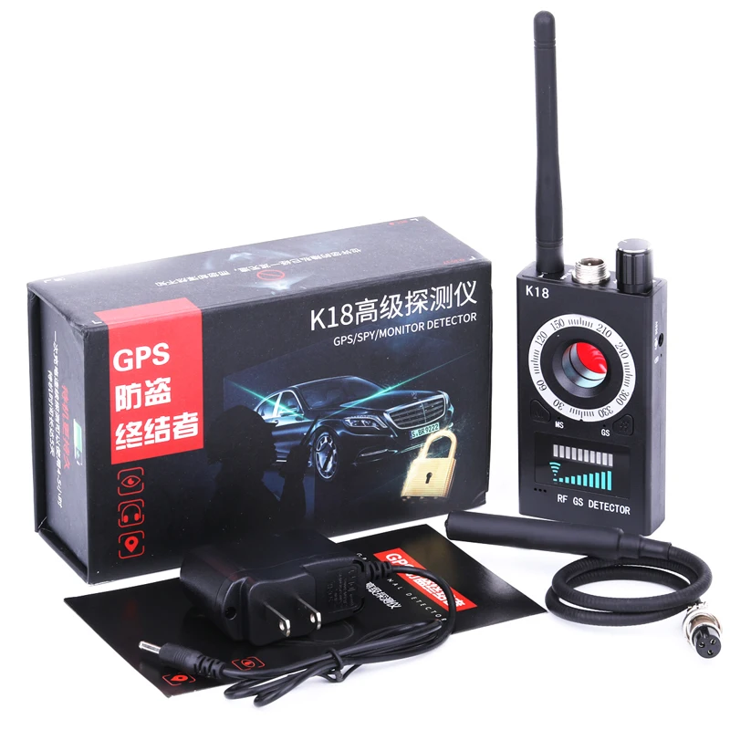 1MHz-6.5GHz K18 Multi-function Anti-spy Detector Camera GSM Audio Bug Finder GPS Signal Lens RF Tracker Detect Wireless Products |