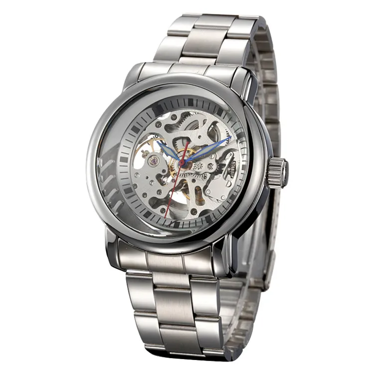 Мужские наручные часы-скелетоны из нержавеющей стали | Наручные часы