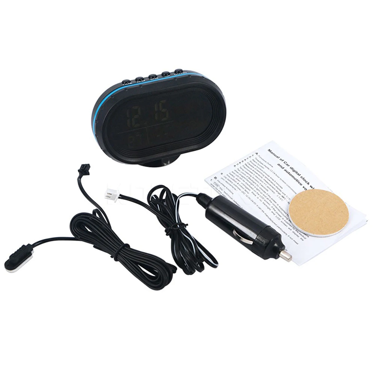 Автомобильный термометр подсветка электронные часы цифровой дисплей внутреннее