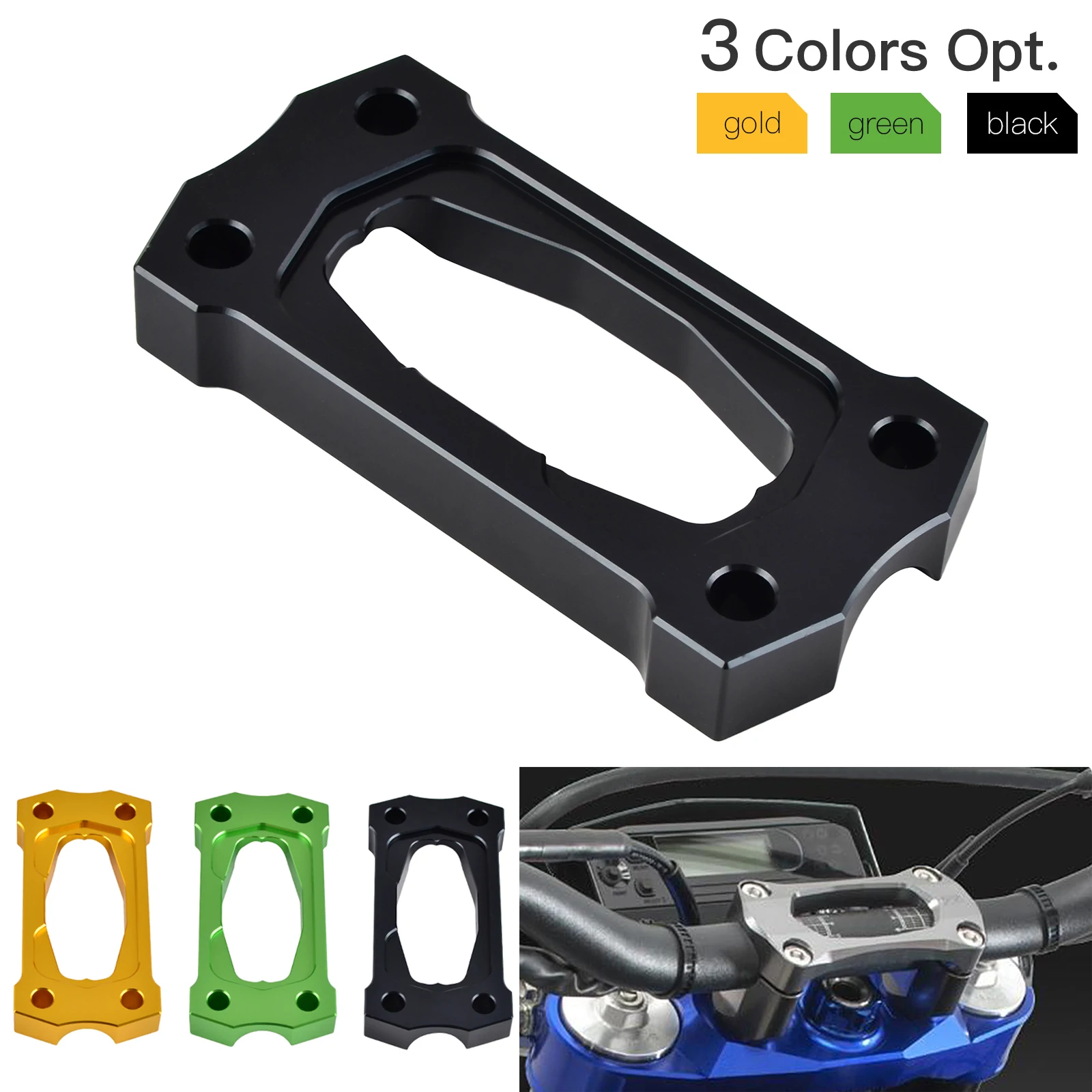 

22mm Handlebar Riser Stabilizer Clamp For Kawasaki KX125 KX250 KX250F KDX125 KDX250 KLX250 D-TRACKER For Suzuki RMZ250 250SB