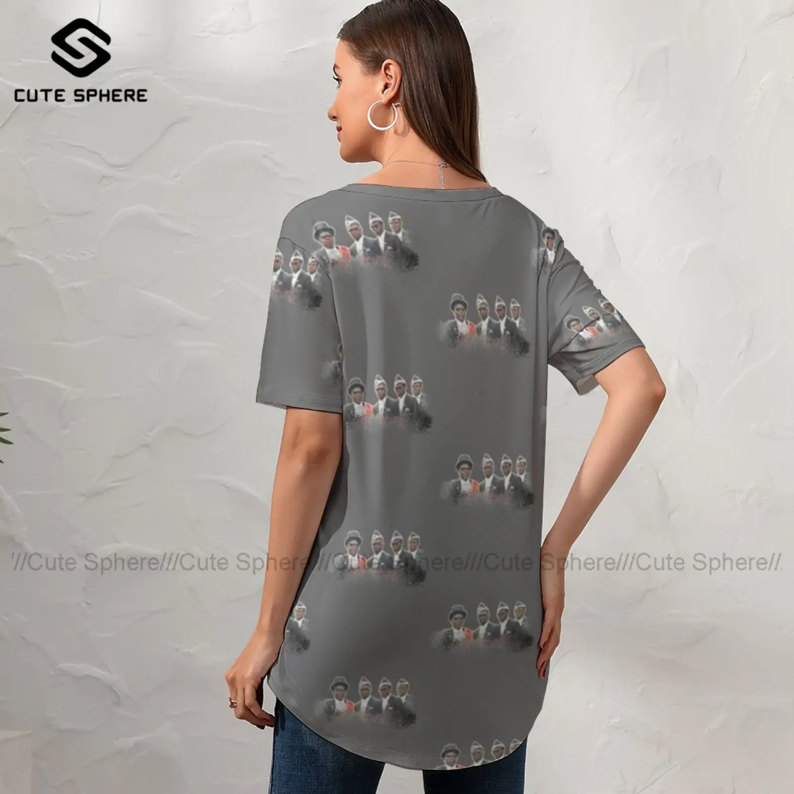 

Ghana Funeral T Shirt Street Wear Graphic Ladies Kawaii T-Shirt Short Sleeve V Neck Tee Shirt Plus Size