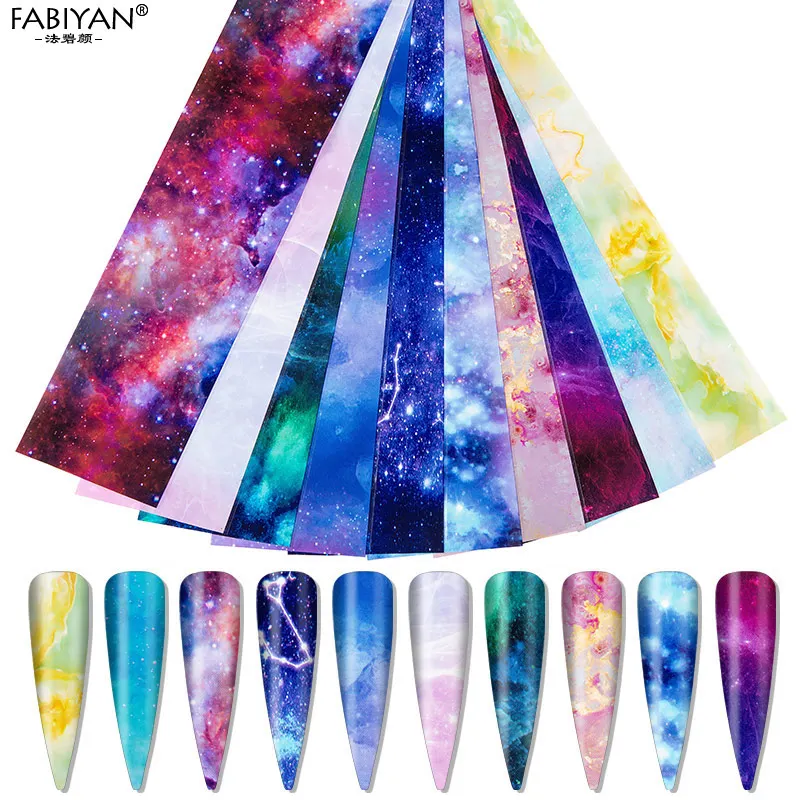 Смешанные голографические обертывания звездного неба клей 30 шт. Фольга для