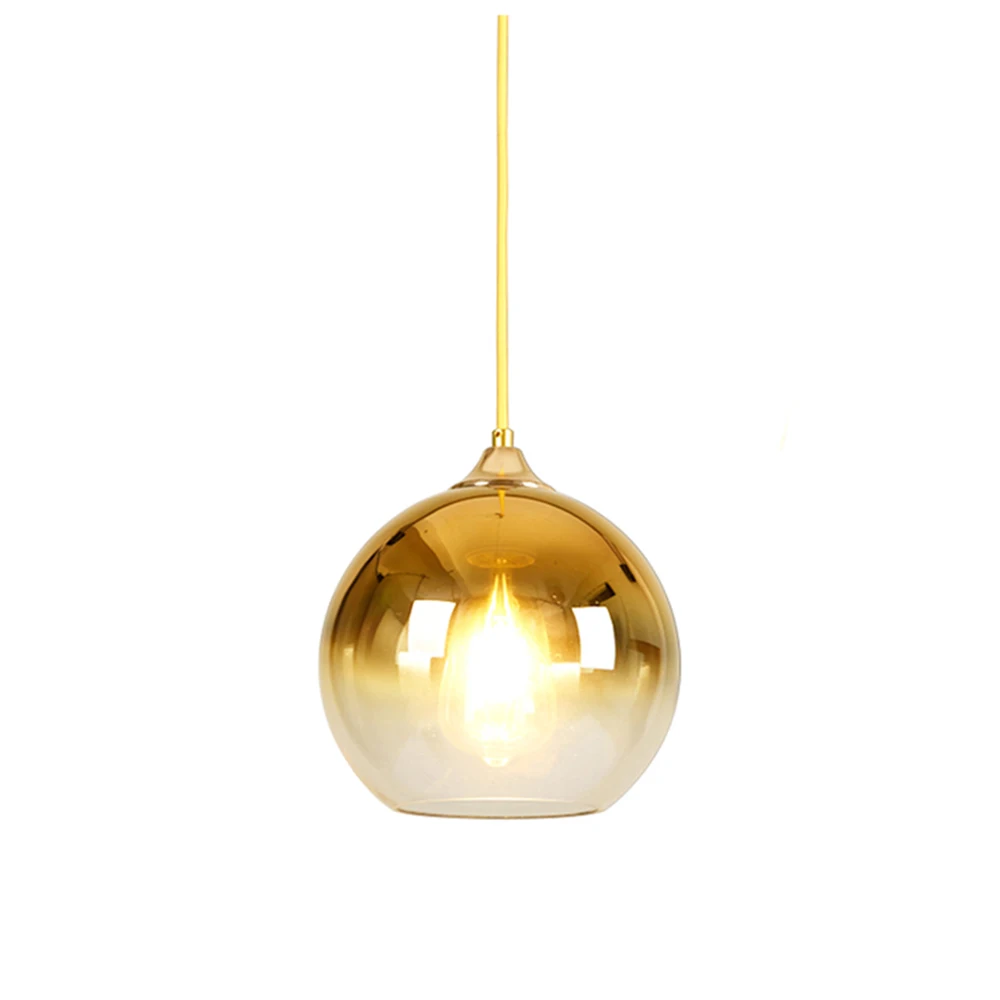 

Modern Silver Gold Glass Ball Pendant Light Round Pendant lamp Luminaire Dining Living Room Kitchen Hanging Lamp Light Fixtures