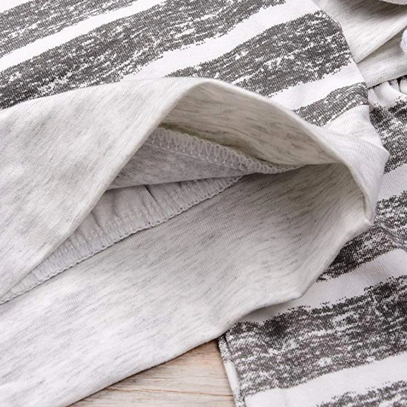 

TY-Striped Printing Casual Three-piece Children's Clothing Autumn And Winter Children's Clothing