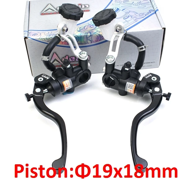black 19mm Adelin PX1 поршень 14 16 17,5 19 мм Радиальные мотоциклетный главный цилиндр тормозной муфты рычаг 7/" 22 мм для yamaha mt03 ниндзя 1000 R6 - Цвет: black 19mm