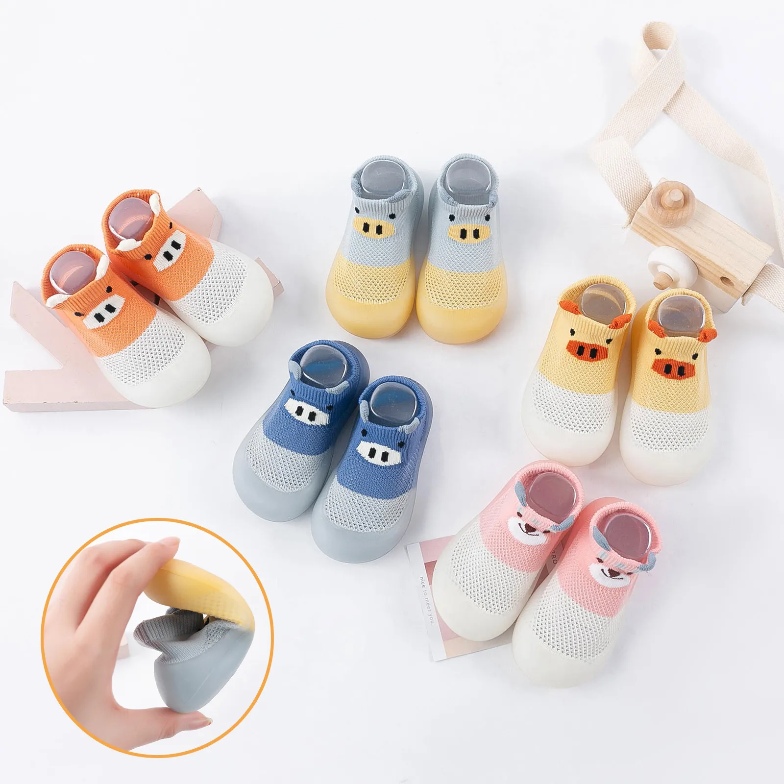 

Summer Children Toddler Baby Sock Shoes Non-slip Spring Cartoon Animal Baby Girl&boy Soft Rubber Sole Shoes