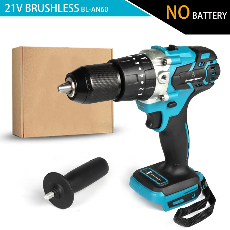 

Бесщеточная электрическая отвертка для зимней рыбалки, 21 В, ударная дрель 3 в 1, аккумуляторная, крутящий момент 120 Нм, для инструментов, литиевая батарея Makita