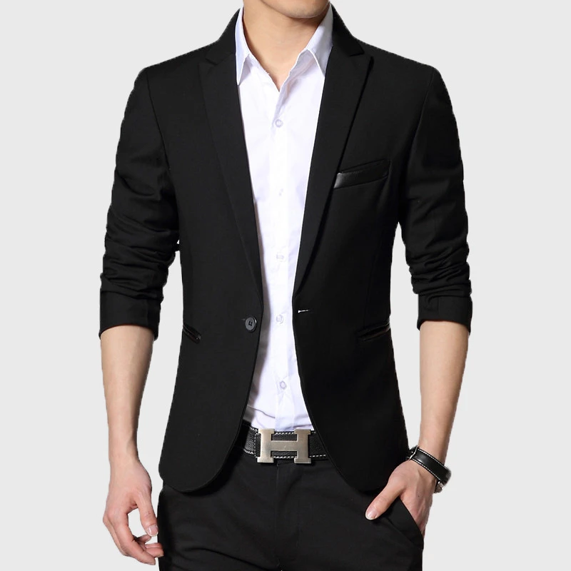 BOLUBAO Trendy Blazers Men Spring Autumn Solid Color Single Button Formal Suit Work Daily Casual Brand Male | Мужская одежда