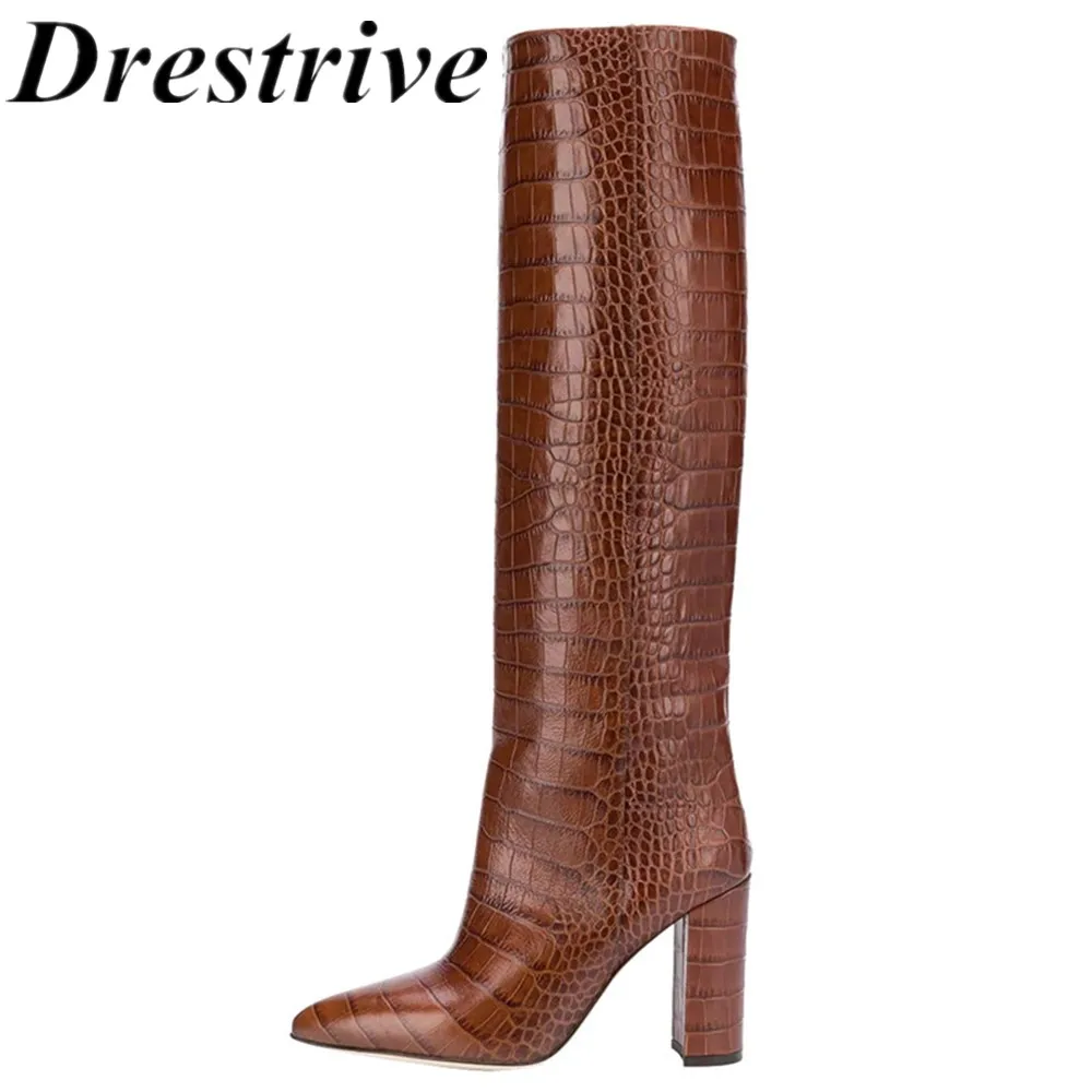 Женские сапоги до колена из искусственной кожи по индивидуальному заказу Сезон