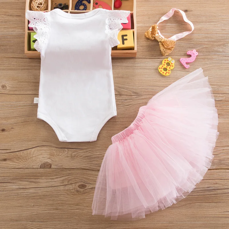 Модный Единорог комбинезон для маленьких девочек на 1 день рождения кружевная