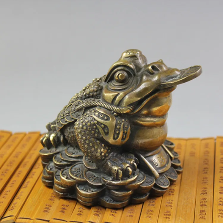 

The copper toad lucky Wangcai antique bronze antique ornaments of Dong play non genuine opening business gifts