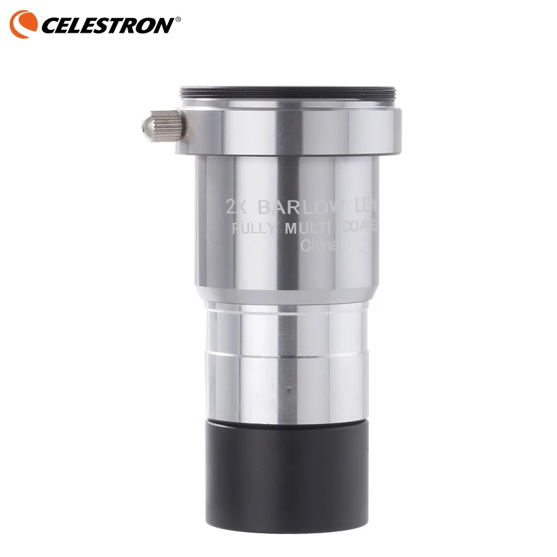 1.25'' 2x Barlow Lens Fully Multi-Coated Silver Metal Body with M42 Thread for Standard telescope Eyepiece