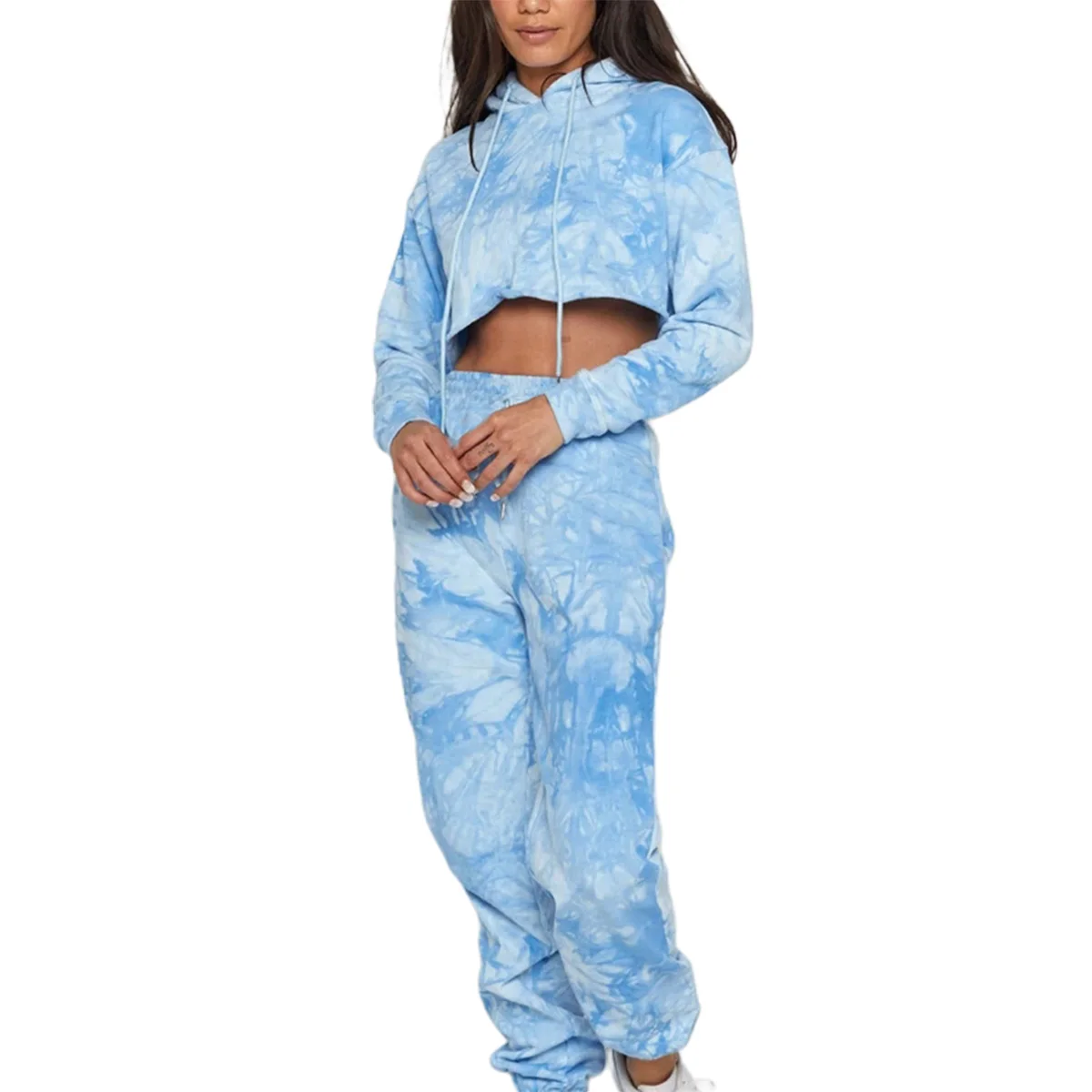 Женский Повседневный комплект из двух предметов Модный свитер с капюшоном и