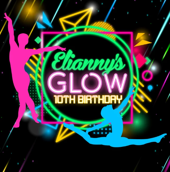 

8x8FT Disco Club Glow Neon Happy Birthday Party Custom Photo Studio Backgrounds Backdrops Vinyl 240cm x 240cm