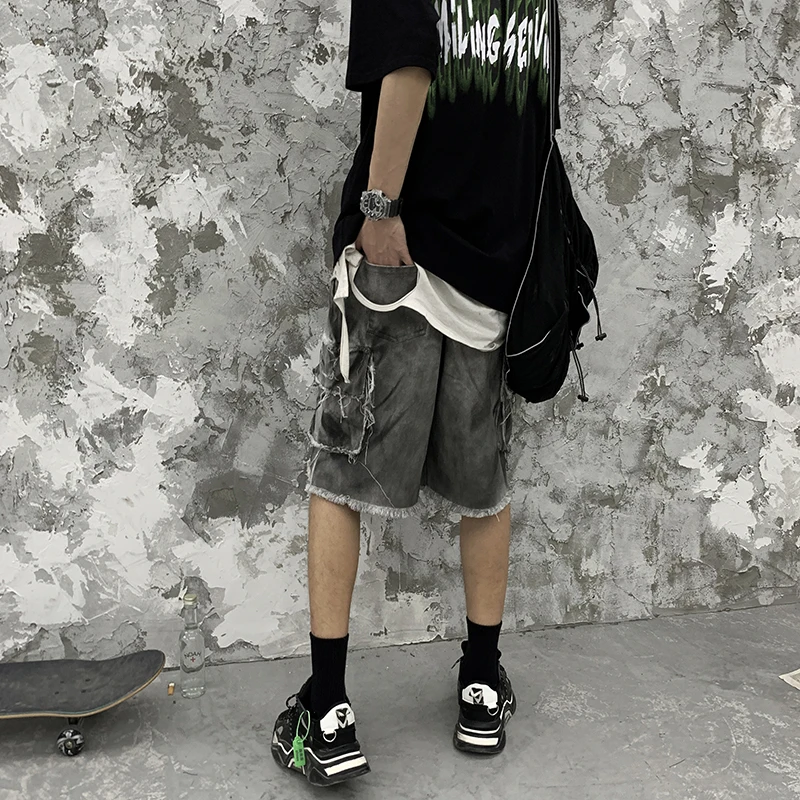 Шорты-карго мужские и женские оверсайз с широкими штанинами повседневные