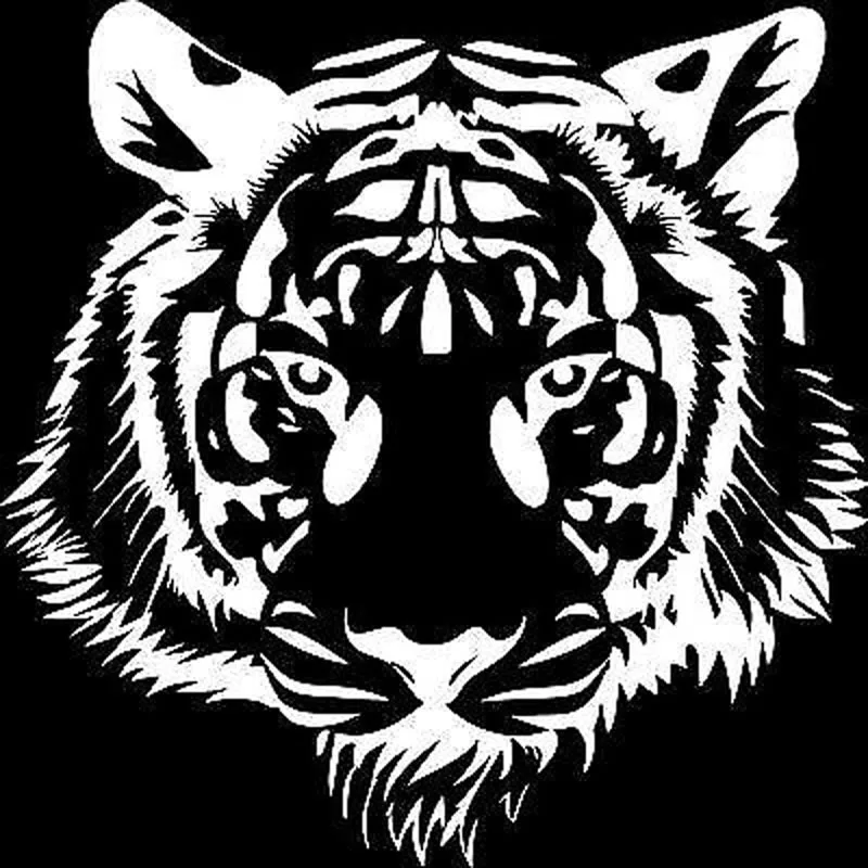 Car Stickers TIGER HEAD Decorative Motorcycle Decals Accessories Creative Sunscreen Waterproof PVC 20cm*20cm | Автомобили и