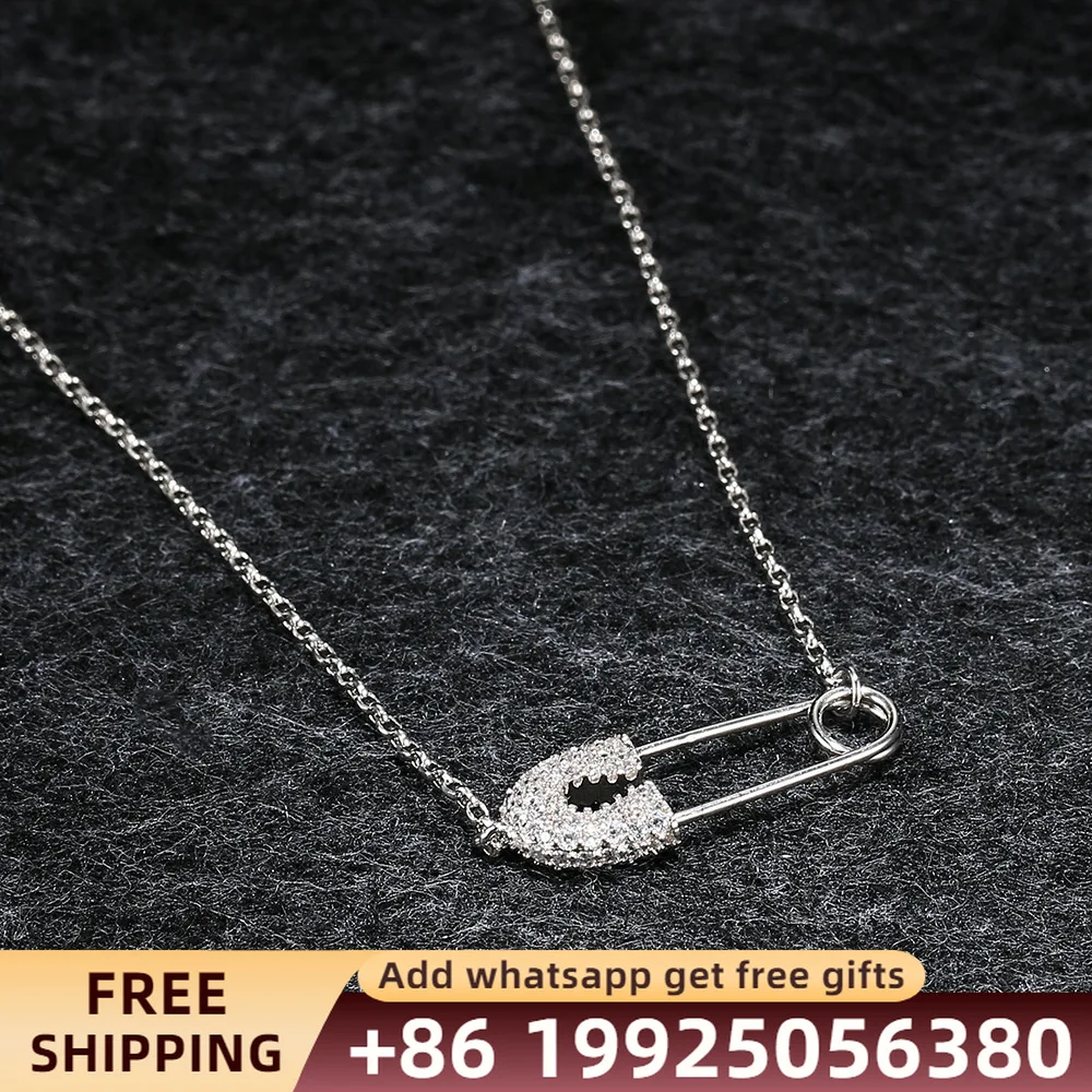 

Цепочка из серебра 925 пробы с кулоном в виде булавки, 1:1