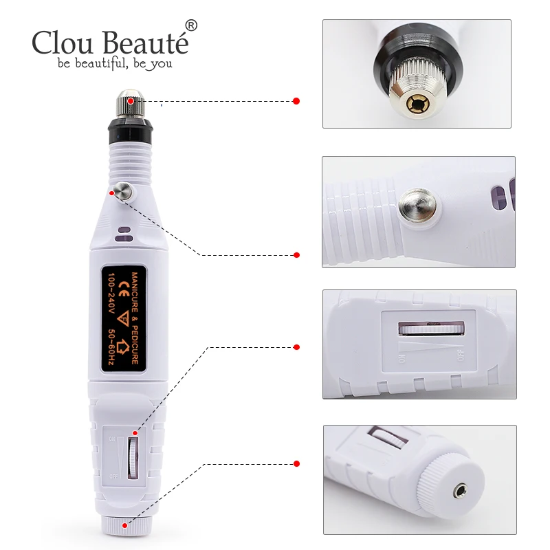 Профессиональная машинка для маникюра Clou Beaute инструменты идеального ремонта