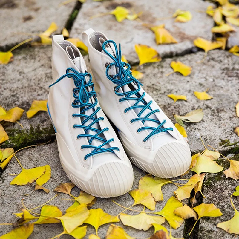 Повседневная винтажная парусиновая обувь мужские зимние удобные высокие