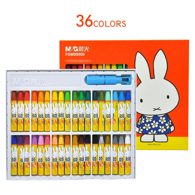 36colors Карандаш M& G Miffy. Картина маслом палочка. Детские художественные кисти. Изобразительное искусство, обучение, живопись. 12/18/24/36 шт/партия. FGM90056/7/8/9 - Цвет: 36colors