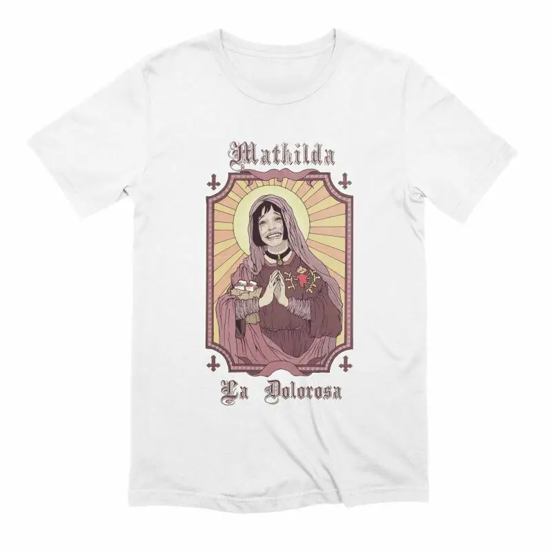 Забавная белая футболка Leon The профессор Saint Mathilda с карикатурой религиозной
