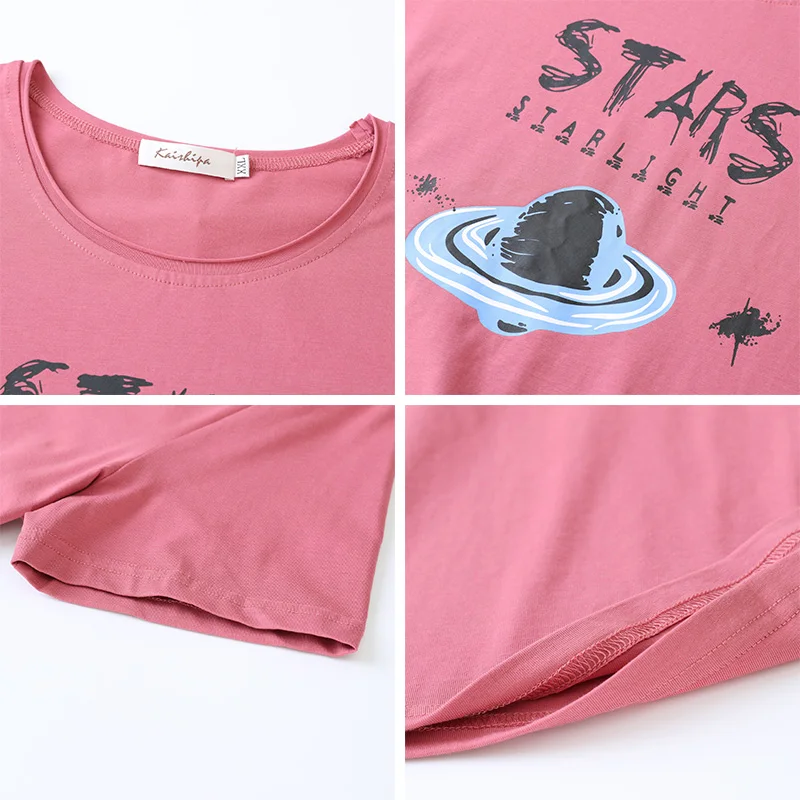 Добавить жира размера плюс хлопковая Футболка женская подвеска Xia хлопок