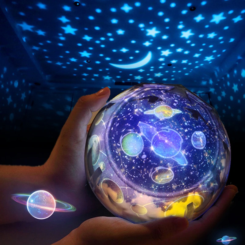 

Planet Magic Projector Earth LED Lights Colorful Rotating Flashing Stars Kids Baby Christmas Gifts
