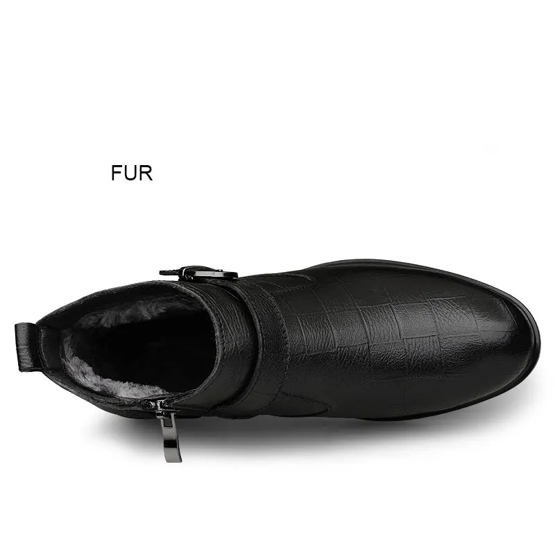 Мужские Ботильоны из натуральной кожи Осенние черные коричневые мужские кожаные