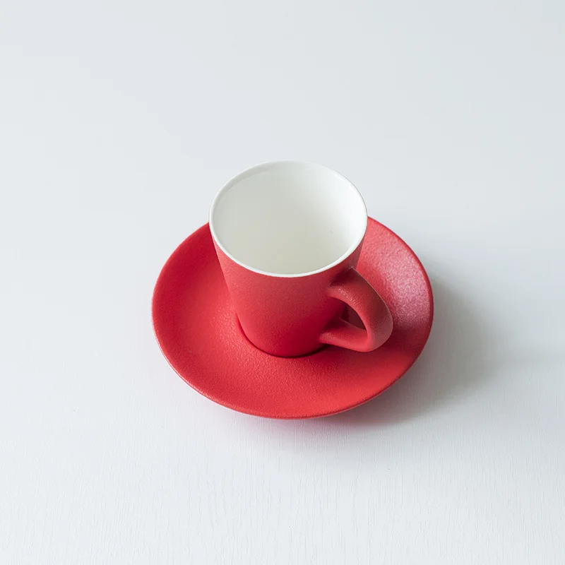 Керамическая чайная кофейная кружка 95 мл кофейные чайные чашки с блюдцем набор