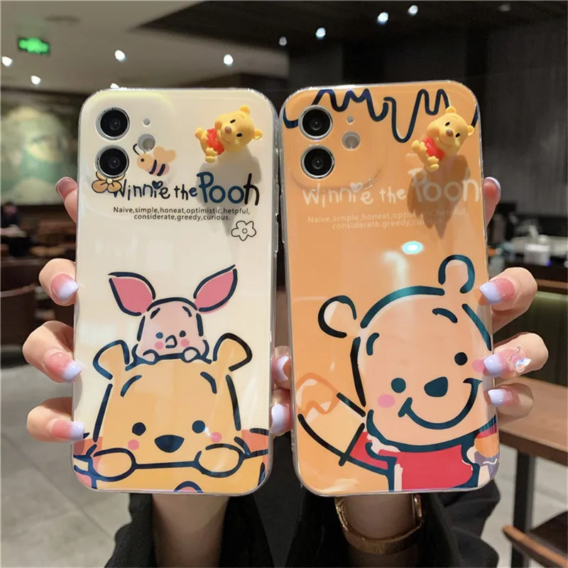 

Кукла «Винни-Пух» Disney, подходит для iPhone13pro/11 мобильный телефон, чехол Apple 12 Blu-ray, полноразмерный 78p HUWAWEI P20 30 40