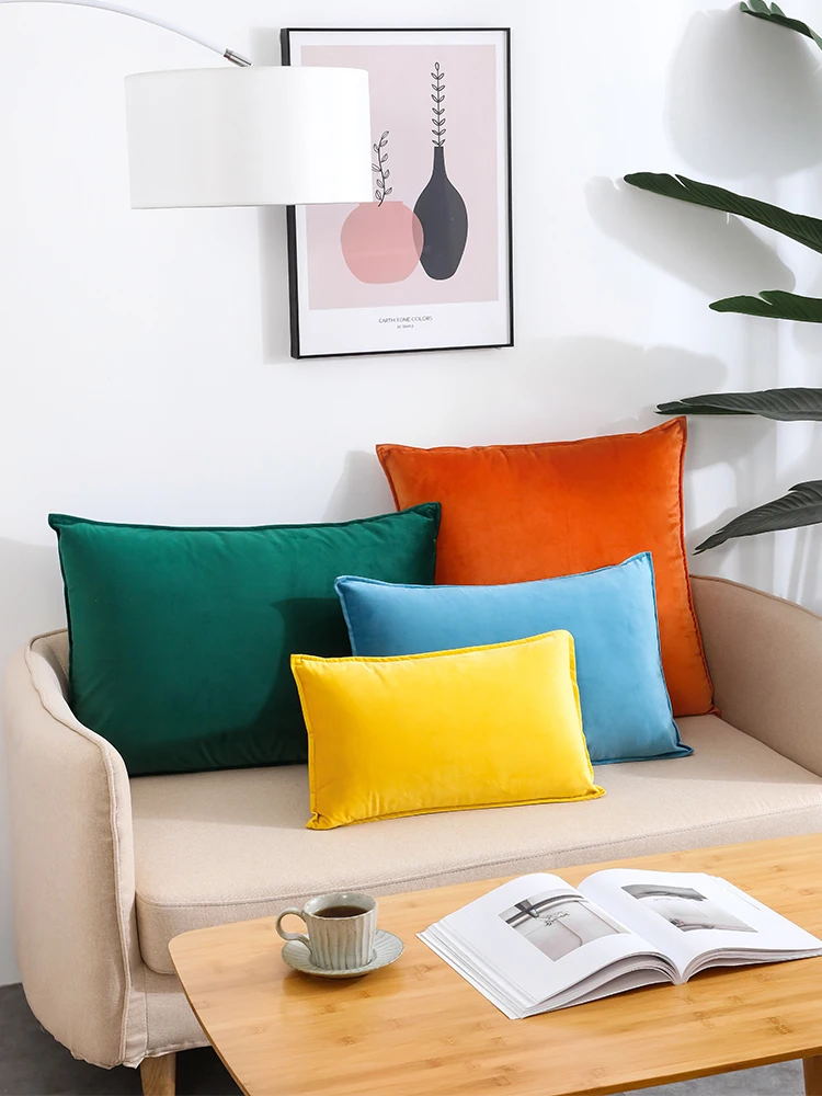 Наволочка из бархата Nordic для декоративных подушек на диване в гостиной, домашний декор, 45x45.