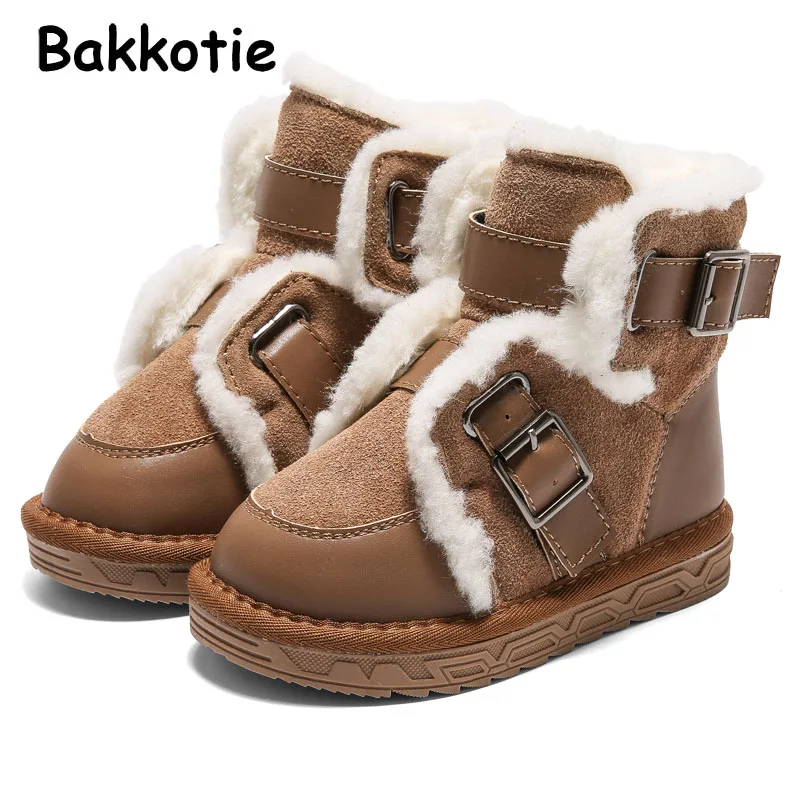 Bakkotie/2019 г. детские зимние модные сапоги для маленьких девочек брендовые короткие