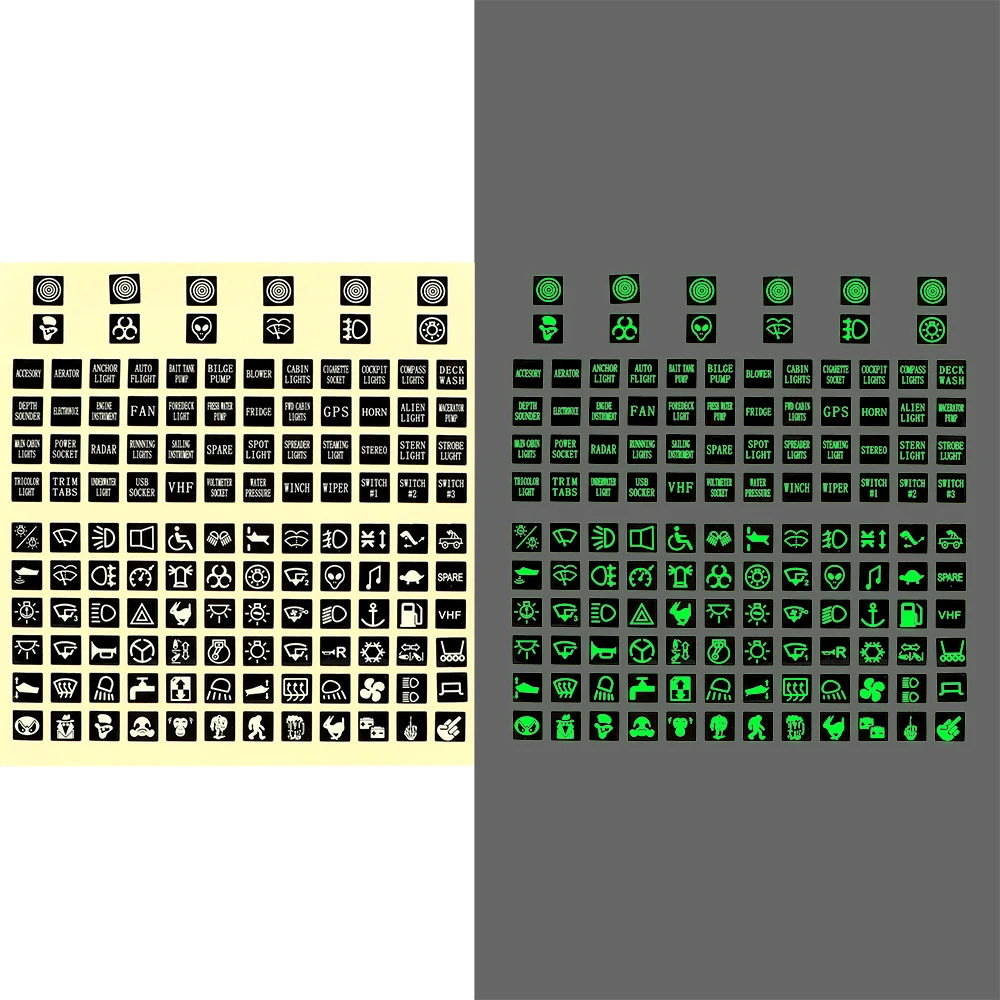 Автомобильная наклейка из ПВХ светящийся рокер метка переключателя для VW Tiguan Passat