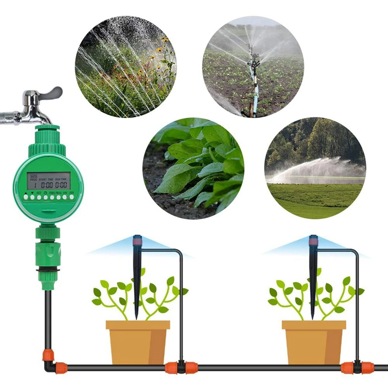 

Automatic Irrigation Timer, Single Outlet Hose Faucet Timer Digital LCD Electronic Household Water Timer Outdoor Waterproof Gard