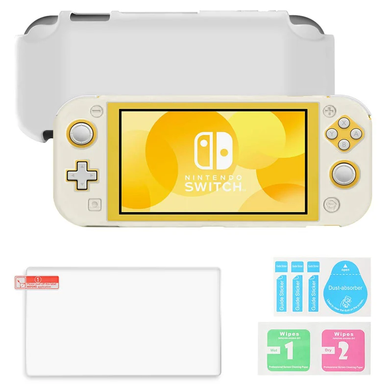 Силиконовый чехол Switch Lite 2019 для Nintendo Mini защитный с закаленным стеклом защиты