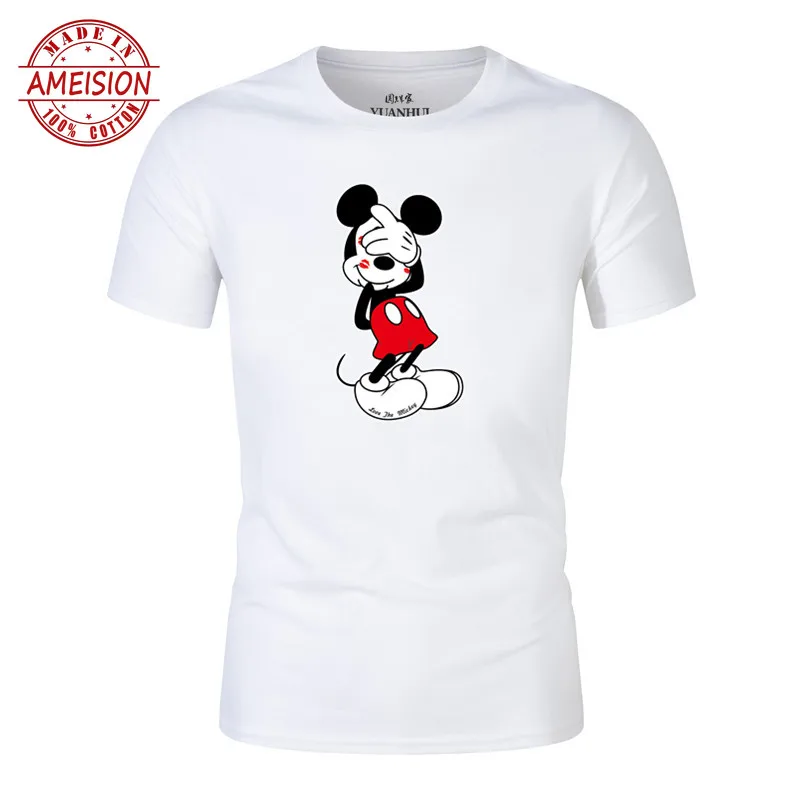 2019 с рисунком Микки Мауса Комплект из футболки принтом Футболка Гуфи мужские