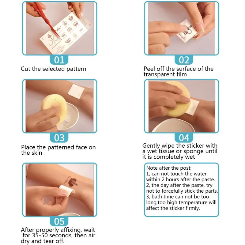 Наклейка с динозавром для татуировок милые животные вечерние Мультяшные детские