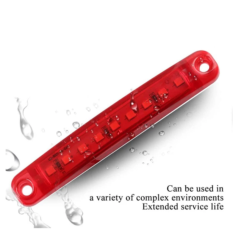

10Pcs 12V Side Marker Lights, 9 LED Waterproof Kit for Truck Bus RV
