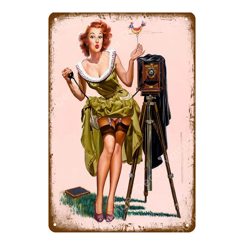YD6739AI Европа Pin Up девушка плакат металлические жестяные вывески Винтаж Настенный декор живопись бар паб кафе магазин домашний декор сексуальная леди табличка YI-141 - Цвет: YD6739AI
