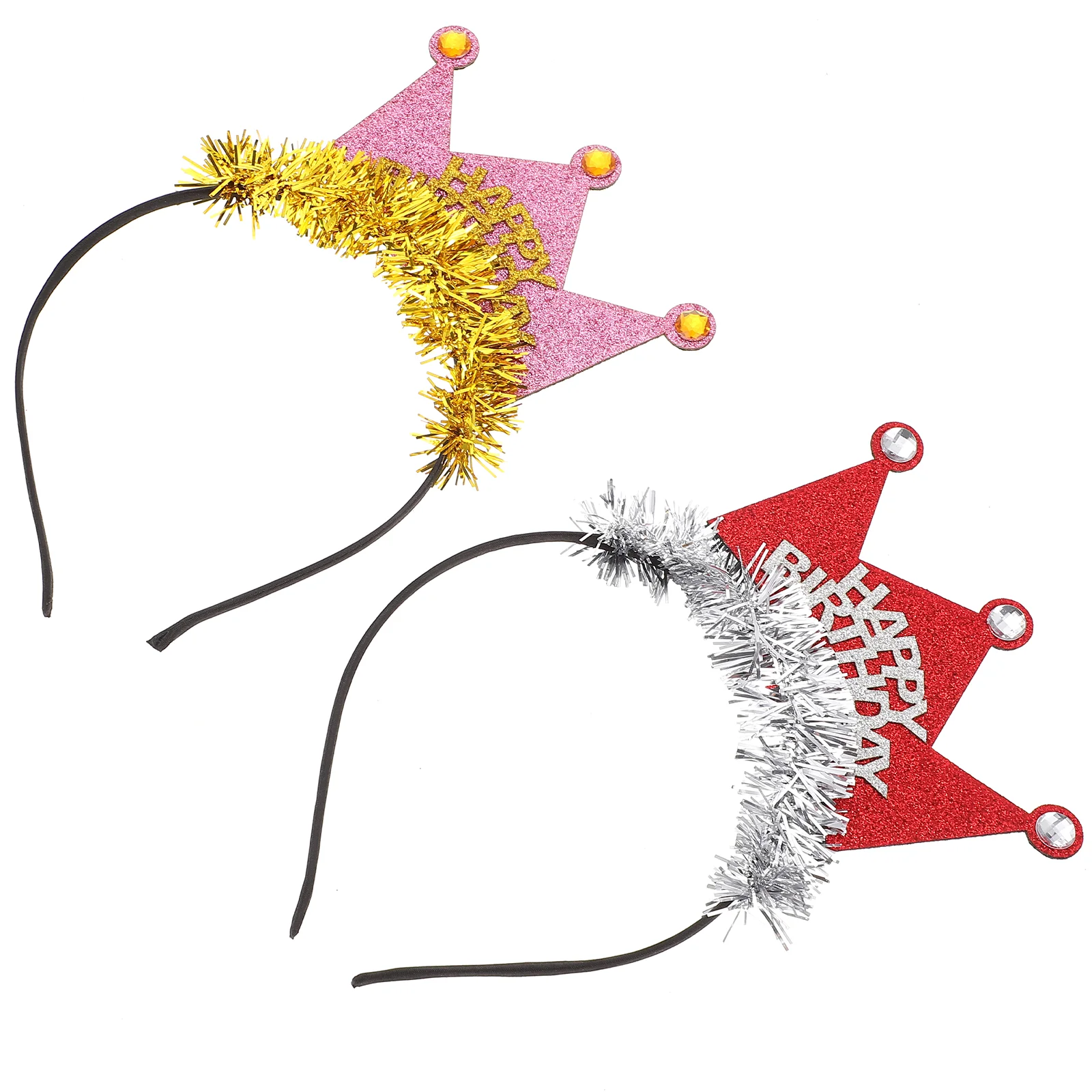 

Головные повязки в форме короны, детские украшения для вечеринки в честь Дня Рождения, детские праздничные украшения, 2 шт.