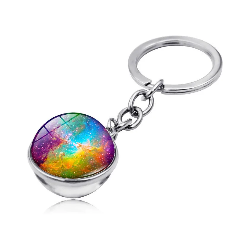 Брелок для ключей двухсторонний брелок с изображением Галактики туманности