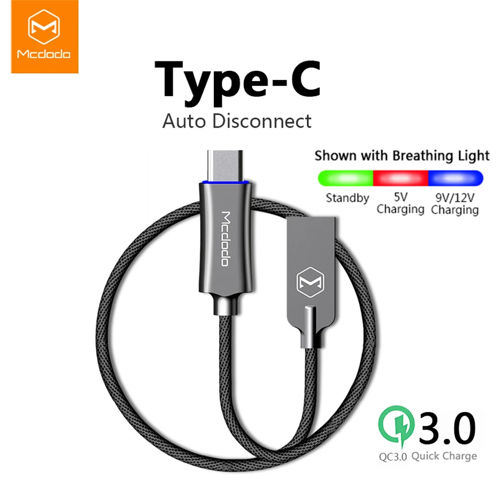 USB кабель MCDODO с портом Type C для быстрой зарядки QC 3 0|Кабели мобильных телефонов| |