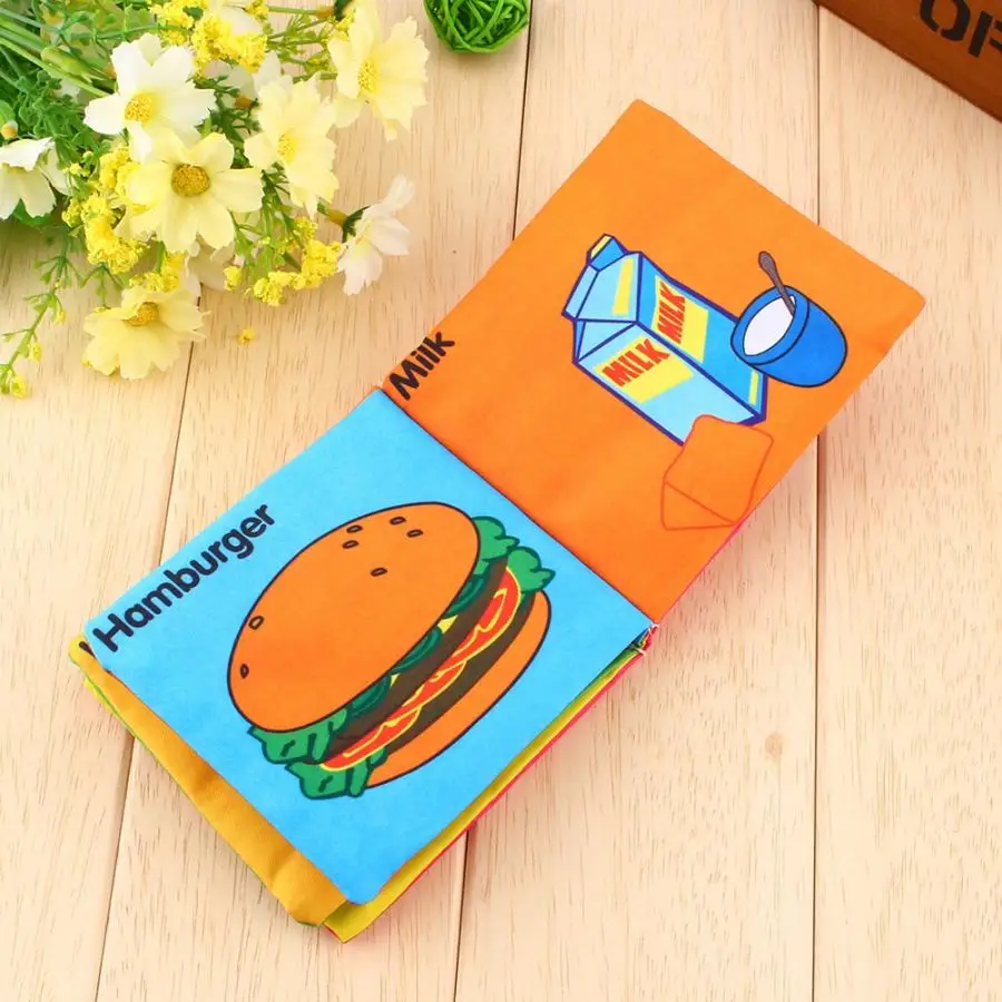 Книжка тканевая развивающая для детей мягкая игрушка познавательная книжка