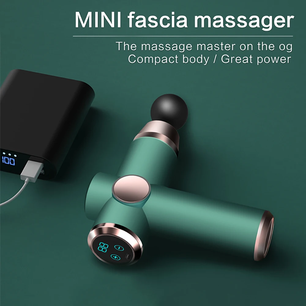 

Lcd Wireless Mini Fascia Gun Portable Usb Rechargeable Massage Gun Muscle Relaxation Portable Fitness Equipment Massager