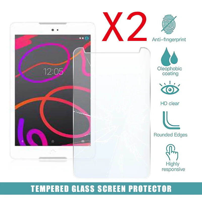 

2Pcs Tablet Tempered Glass Screen Protector Cover for Bq Aquaris M8 Full Screen Coverage Explosion-Proof Tempered Film